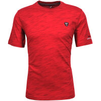 Mode Monte Carlo T-Shirt Rundhals Tomatenrot 4XL