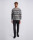 PIERRE CARDIN Herren Pullover gemustert mirage grau