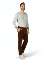 Club of Comfort Herren Feincord Komfortbund Hose GARVEY, Chino, braun 52