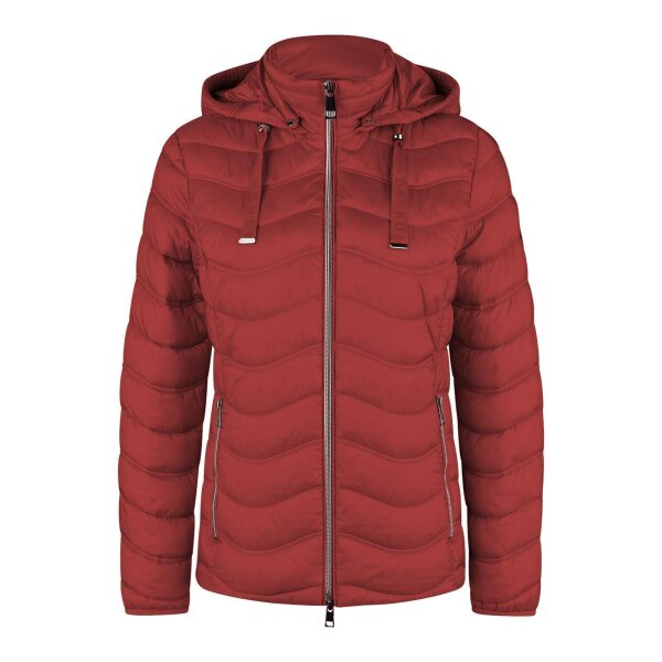 Barbara Lebek Damen Steppjacke Down Free mit Kapuze rot 36