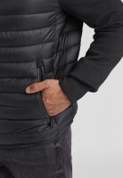 MILESTONE Herren Steppjacke MSGenua mit Kapuze, Schwarz
