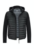MILESTONE Herren Steppjacke MSGenua mit Kapuze, Schwarz