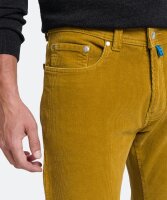 PIERRE CARDIN Herren Stretch Cord Hose dried tobacco gelb