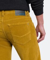 PIERRE CARDIN Herren Stretch Cord Hose dried tobacco gelb