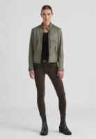 MILESTONE Damen Lederjacke MSMoon im gewaschenen Stein grau 44
