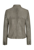 MILESTONE Damen Lederjacke MSMoon im gewaschenen Stein grau 44