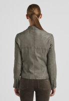 MILESTONE Damen Lederjacke MSMoon im gewaschenen Stein grau 44