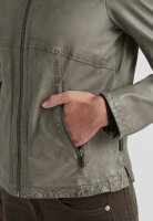 MILESTONE Damen Lederjacke MSMoon im gewaschenen Stein grau 44