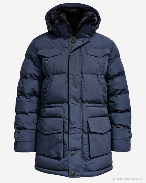 Wellensteyn Herren Winterjacke Seamaster, StroBoAirTec, Darknavy