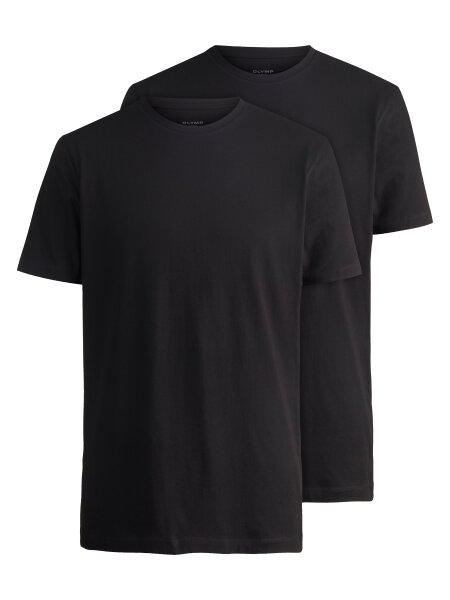 OLYMP T-Shirt kurzarm schwarz 4XL