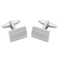 LINDENMANN Manschettenknöpfe silber rechteckig