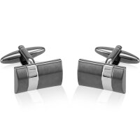 LINDENMANN Manschettenknöpfe gunmetal rechteckig