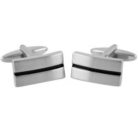 LINDENMANN Manschettenknöpfe silber rechteckig