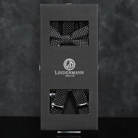 LINDENMANN Festliche Hosenträger Y- Form mit Fliege schwarz