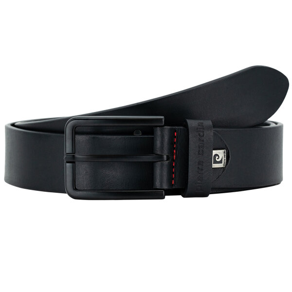 PIERRE CARDIN Ledergürtel für Jeanshosen schwarz