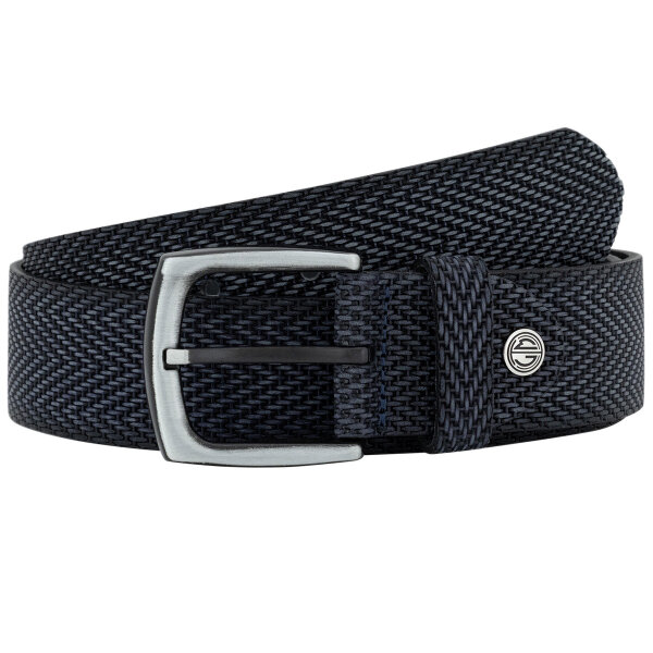 LINDENMANN Ledergürtel für Jeanshosen blau