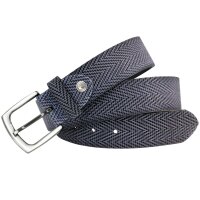 LINDENMANN Ledergürtel für Jeanshosen blau