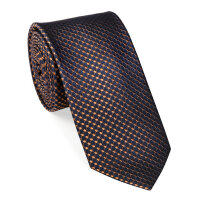 Krawatte Seide Quattro 5 cm breit cognac