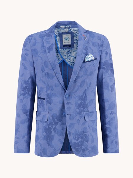 A Fish Named Fred Sakko Blazer mit printed pique, hell blau
