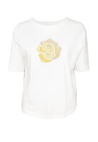 BIANCA Shirt DINIA Blumenmotiv, weiß