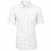 Mode Monte Carlo Hemd Kurzarm Kent-Kragen Weiß