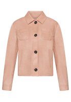 AMBER & JUNE Damen Kunstleder-Jacke mit Kragen, misty...