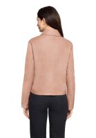 AMBER & JUNE Damen Kunstleder-Jacke mit Kragen, misty rosé