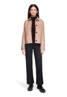 AMBER & JUNE Damen Kunstleder-Jacke mit Kragen, misty rosé