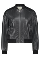 AMBER & JUNE Damen Kunstleder-Jacke mit Bubikragen,...