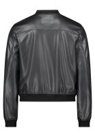 AMBER & JUNE Damen Kunstleder-Jacke mit Bubikragen,...