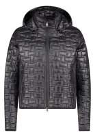 AMBER & JUNE Damen Steppjacke mit Kapuze, schwarz