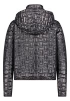 AMBER & JUNE Damen Steppjacke mit Kapuze, schwarz