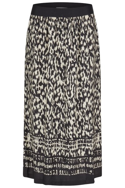 Barbara Lebek Damen Rock gemustert in nude schwarz