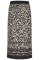 Barbara Lebek Damen Rock gemustert in nude schwarz