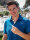 A Fish Named Fred Herren Polo Shirt garment dye, Cobaltblau