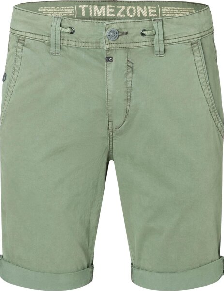 TIMEZONE Herren kurze Chino Hose Slim LucaTZ washed light olive