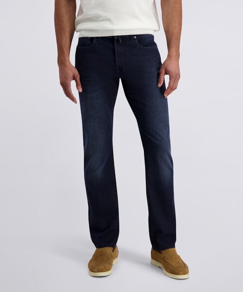 PIERRE CARDIN Herren Jeans Lyon dunkelblau, blue/black used buffies