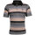 Mode Monte Carlo Polo-Shirt Knopf Strickkragen, Beige mit grau L