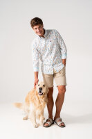 SURFCAR Herren Langarm Hemd mit Windhunden-Print L