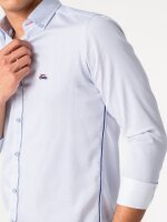 SURFCAR Herren Langarm Hemd weiß mit minimal Print 3XL