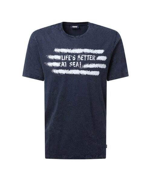 PIONEER Herren T-Shirt, night sky dunkelblau mit Print