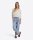 TIMEZONE Damen Langarm Henley Bluse, rice beige spripe