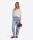 TIMEZONE Damen Langarm Henley Bluse, rice beige spripe