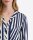 TIMEZONE Damen Langarm Henley Bluse, total eclipse Blau stripe