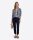 TIMEZONE Damen Langarm Henley Bluse, total eclipse Blau stripe