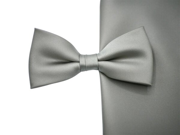 Schleife Classic Fliege mit Tuch silber