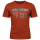 Mode Monte Carlo Herren T-Shirt mit Druck, patch und Stickerei, Rost rot