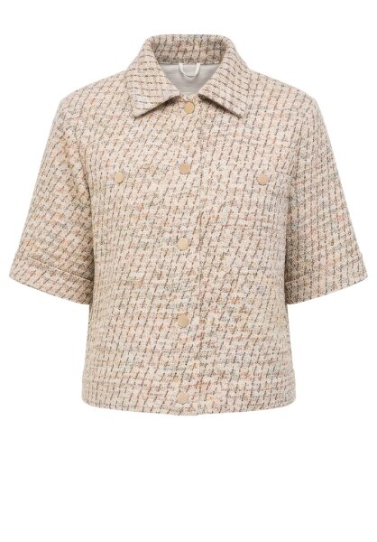 BIANCA Damen Kurzarm Blazer Jacke PEGGY Multicolor-Beige