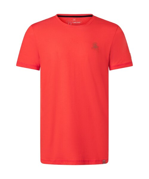 TIMEZONE Herren Kurzarm T-Shirt uni hot coral
