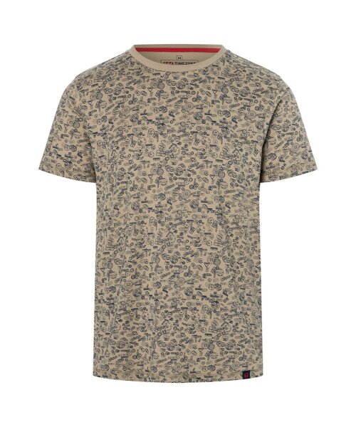 TIMEZONE Herren Kurzarm T-Shirt Printed, green stamp minimal
